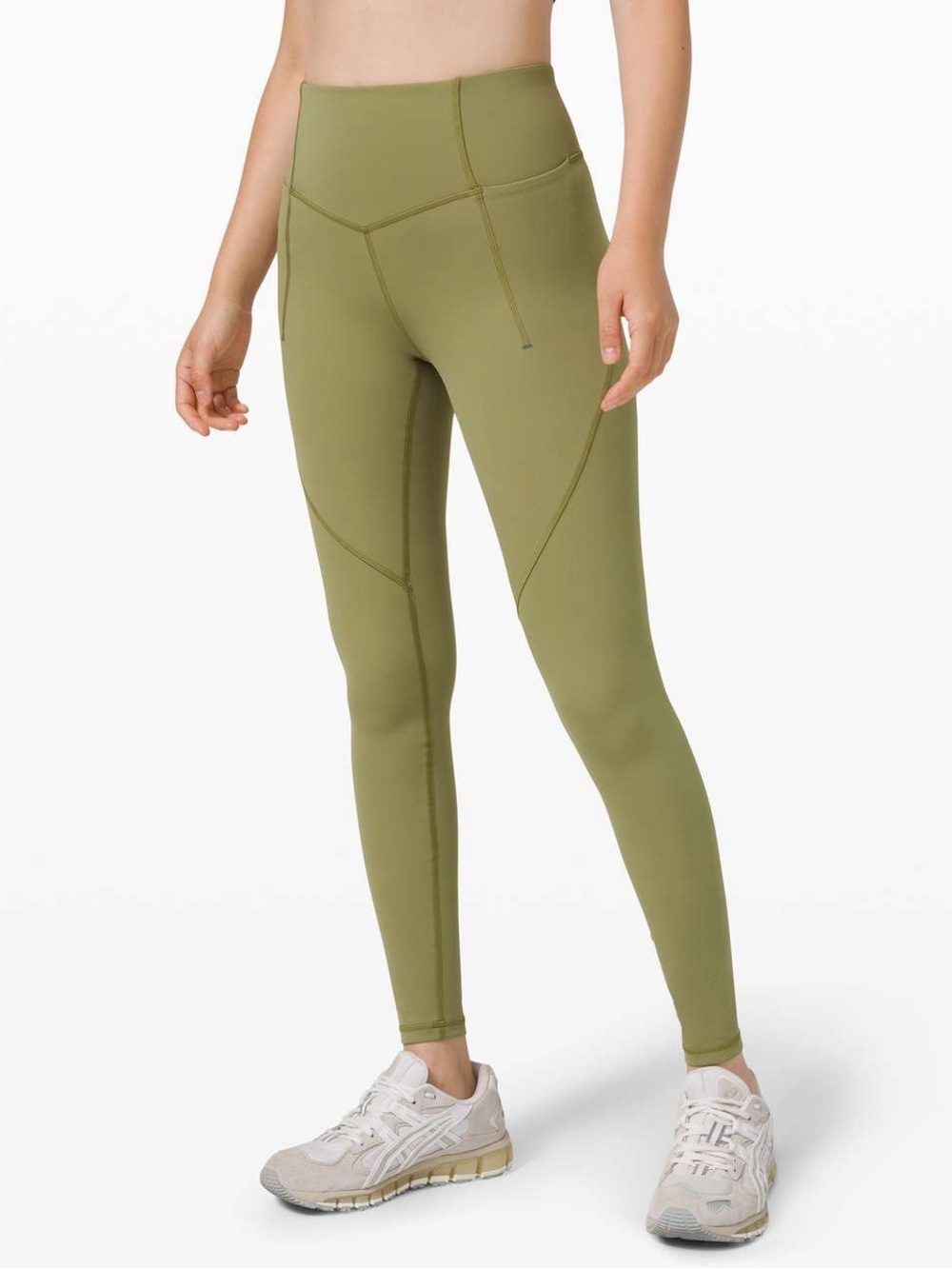 Lululemon Fine Force High Rise Leggings Bronze Green Size 2